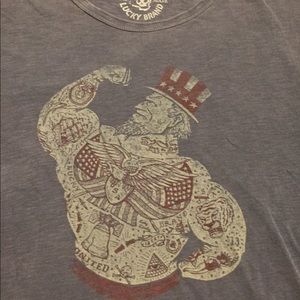 Lucky Brand XL T-Shirt Swole Uncle Sam